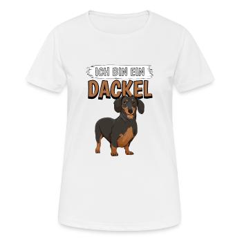 Dackel Ich bin ein Dackel - Frauen T-Shirt atmungsaktiv - Weiß - Vorne - AI Model Female 172 dark (172cm)