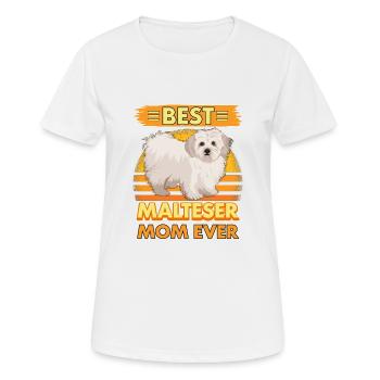 Malteser Best Malteser Mom Ever - Frauen T-Shirt atmungsaktiv - Weiß - Vorne - AI Model Female 172 dark (172cm)