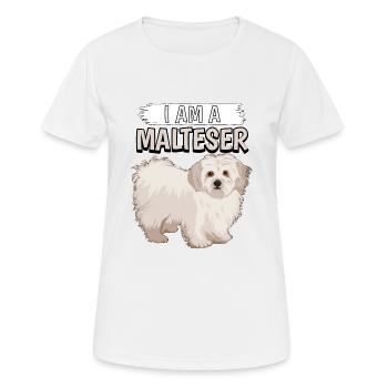 Malteser I Am A Malteser - Frauen T-Shirt atmungsaktiv - Weiß - Vorne - AI Model Female 172 dark (172cm)