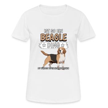 Beagle Ist so ein Beagle Ding - Frauen T-Shirt atmungsaktiv - Weiß - Vorne - AI Model Female 172 dark (172cm)