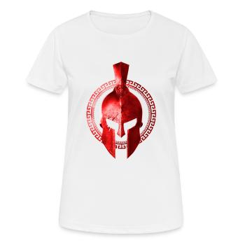 spartan casque guerrier gladiator symbole - T-shirt respirant Femme - blanc - Devant - AI Model Female 172 dark (172cm)