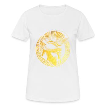 spartan casque or guerrier gladiator - T-shirt respirant Femme - blanc - Devant - AI Model Female 172 dark (172cm)