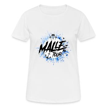 malle tour klecks - Frauen T-Shirt atmungsaktiv - Weiß - Vorne - AI Model Female 172 dark (172cm)