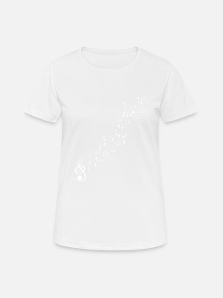 Musik Symbol - Frauen T-Shirt atmungsaktiv - Weiß
