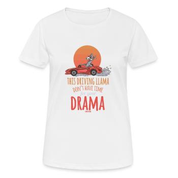 Lama voiture de sport cabriolet drame - T-shirt respirant Femme - blanc - Devant - AI Model Female 172 dark (172cm)
