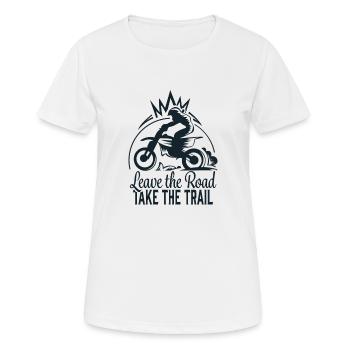 Offroad Motocross Dirtbike Biker Enduro Hobby Fun - Frauen T-Shirt atmungsaktiv - Weiß - Vorne - AI Model Female 172 dark (172cm)