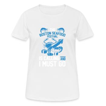 Boston Seafood Festival Appelle Crawfish Food - T-shirt respirant Femme - blanc - Devant - AI Model Female 172 dark (172cm)