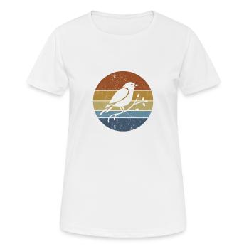Observation des oiseaux Oiseaux Oiseaux Oiseaux Oiseaux - T-shirt respirant Femme - blanc - Devant - AI Model Female 172 dark (172cm)