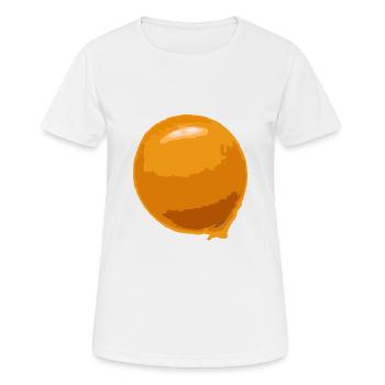 Miroir costume d’Halloween Carnaval Jaune jaune - T-shirt respirant Femme - blanc - Devant - AI Model Female 172 dark (172cm)