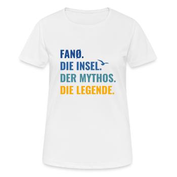 Fanø Die Insel Der Mythos Die Legende Fanö Urlaub - Frauen T-Shirt atmungsaktiv - Weiß - Vorne - AI Model Female 172 dark (172cm)
