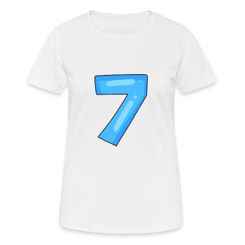 Nummer 7 - Frauen T-Shirt atmungsaktiv - Weiß - Vorne - AI Model Female 172 dark (172cm)