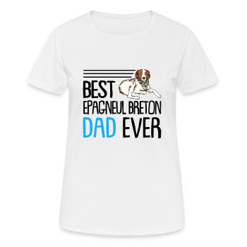 Épagneul Breton - T-shirt respirant Femme - blanc - Devant - AI Model Female 172 dark (172cm)