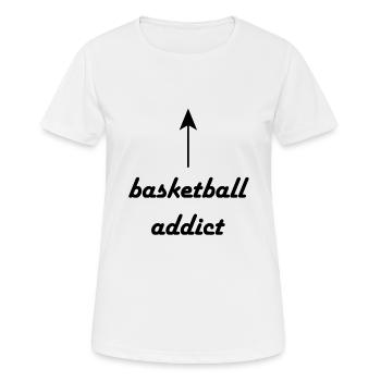 Basketteur basketteur - T-shirt respirant Femme - blanc - Devant - AI Model Female 172 dark (172cm)