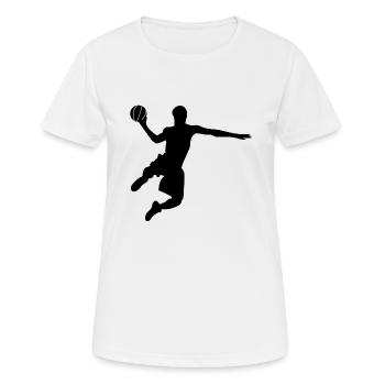 Basketteur basketteur - T-shirt respirant Femme - blanc - Devant - AI Model Female 172 dark (172cm)