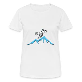 Avion - T-shirt respirant Femme - blanc - Devant - AI Model Female 172 dark (172cm)