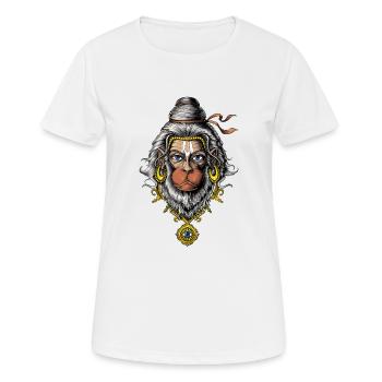 Dieu hindou Hanuman - T-shirt respirant Femme - blanc - Devant - AI Model Female 172 dark (172cm)
