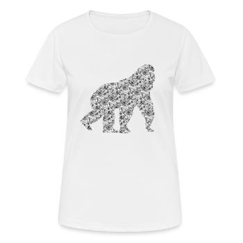 Gorillas Pattern Gorilla - Women's Breathable T-Shirt - white - Front - AI Model Female 172 dark (172cm)
