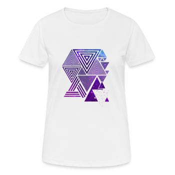 Geometrische Kunst - Frauen T-Shirt atmungsaktiv - Weiß - Vorne - AI Model Female 172 dark (172cm)
