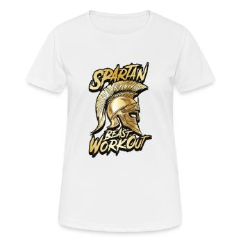 spartan beast workout or - T-shirt respirant Femme - blanc - Devant - AI Model Female 172 dark (172cm)