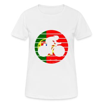 Cyclisme Portugal Vélo de course Vélo - T-shirt respirant Femme - blanc - Devant - AI Model Female 172 dark (172cm)
