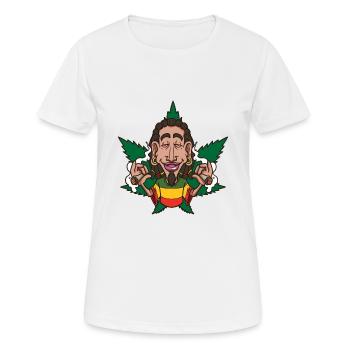 Unkraut Rastafari Mann - Frauen T-Shirt atmungsaktiv - Weiß - Vorne - AI Model Female 172 dark (172cm)
