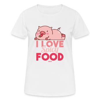 jambon de porc doux - T-shirt respirant Femme - blanc - Devant - AI Model Female 172 dark (172cm)
