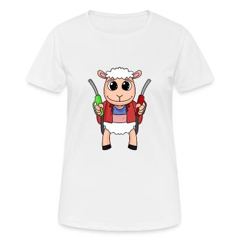 Station-service Schaf - T-shirt respirant Femme - blanc - Devant - AI Model Female 172 dark (172cm)