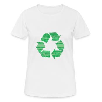 Nachhaltigkeit - Frauen T-Shirt atmungsaktiv - Weiß - Vorne - AI Model Female 172 dark (172cm)