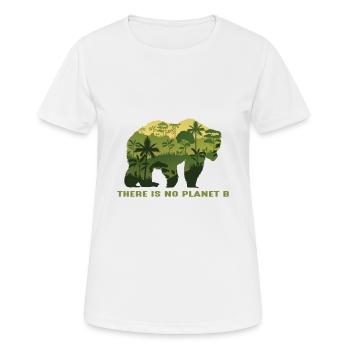 Nachhaltigkeit - Frauen T-Shirt atmungsaktiv - Weiß - Vorne - AI Model Female 172 dark (172cm)