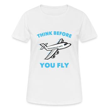 Nachhaltigkeit - Frauen T-Shirt atmungsaktiv - Weiß - Vorne - AI Model Female 172 dark (172cm)