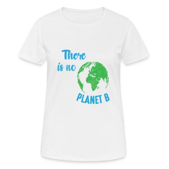 Nachhaltigkeit - Frauen T-Shirt atmungsaktiv - Weiß - Vorne - AI Model Female 172 dark (172cm)