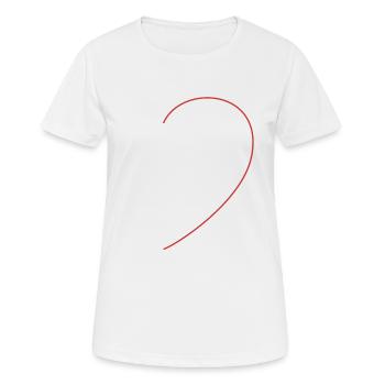 Half heart - Women's Breathable T-Shirt - white - Front - AI Model Female 172 dark (172cm)