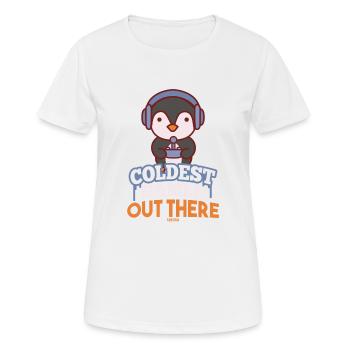 Pinguin Südpol zocken Geek Gaming - Frauen T-Shirt atmungsaktiv - Weiß - Vorne - AI Model Female 172 dark (172cm)