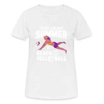 Volleyball Beach Volleyball Beach Sports - Women's Breathable T-Shirt - white - Front - AI Model Female 172 dark (172cm)