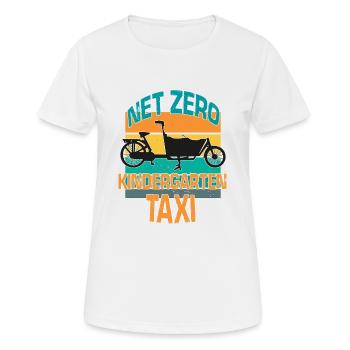 Retro Lastenbike Lastenfahrrad Kita Cargo Bike - Frauen T-Shirt atmungsaktiv - Weiß - Vorne - AI Model Female 172 dark (172cm)