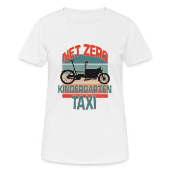 Vintage Lastenrad Cargo Bike Kindergarten Taxi - Frauen T-Shirt atmungsaktiv - Weiß - Vorne - AI Model Female 172 dark (172cm)