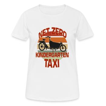 Retro Lastenbike Lastenfahrrad Kita Cargo Bike - Frauen T-Shirt atmungsaktiv - Weiß - Vorne - AI Model Female 172 dark (172cm)