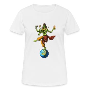Alien Shiva Dieu hindou - T-shirt respirant Femme - blanc - Devant - AI Model Female 172 dark (172cm)