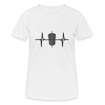Herzschlag Döner Kebab Fast Food Cadeau - T-shirt respirant Femme - blanc - Devant - AI Model Female 172 dark (172cm)