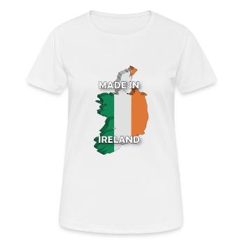 Made in Ireland - T-shirt respirant Femme - blanc - Devant - AI Model Female 172 dark (172cm)
