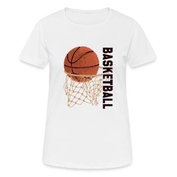 Basketball - Women's Breathable T-Shirt - white - Front - AI Model Female 172 dark (172cm)