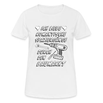 ROMANTISCHE SPAZIERGÄNGE - Frauen T-Shirt atmungsaktiv - Weiß - Vorne - AI Model Female 172 dark (172cm)