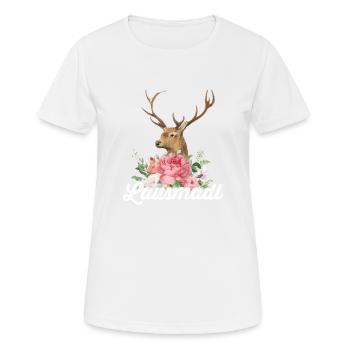 Lausmadl Dirndl Bayern Spruch Kostüm - Frauen T-Shirt atmungsaktiv - Weiß - Vorne - AI Model Female 172 dark (172cm)