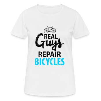 Atelier vélos monteur vélo hommes - T-shirt respirant Femme - blanc - Devant - AI Model Female 172 dark (172cm)