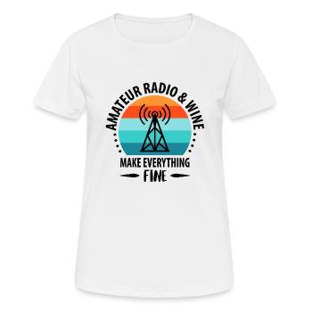 Amateur Radio Radio Radio Radio Radio Amateur Vintage - Women's Breathable T-Shirt - white - Front - AI Model Female 172 dark (172cm)