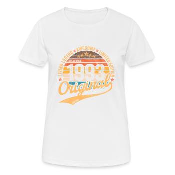 1993 Birthday Retro Vintage born in 1993 - Women's Breathable T-Shirt - white - Front - AI Model Female 172 dark (172cm)