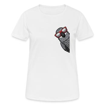Graupapagei Papagei - Frauen T-Shirt atmungsaktiv - Weiß - Vorne - AI Model Female 172 dark (172cm)