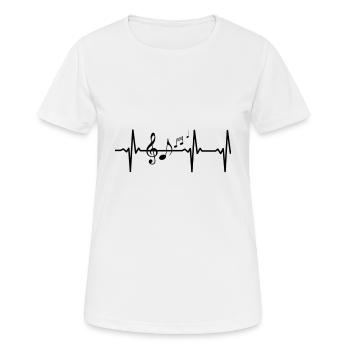 Notes musicales - T-shirt respirant Femme - blanc - Devant - AI Model Female 172 dark (172cm)