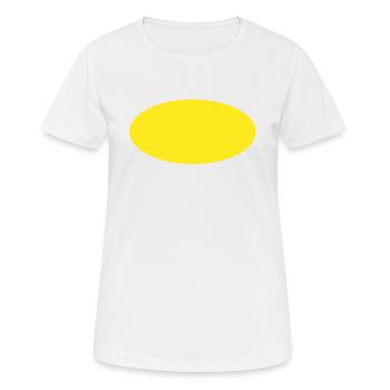 Cercle jaune Ovale - T-shirt respirant Femme - blanc - Devant - AI Model Female 172 dark (172cm)