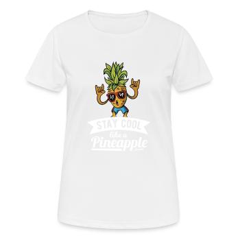 Ananas - T-shirt respirant Femme - blanc - Devant - AI Model Female 172 dark (172cm)